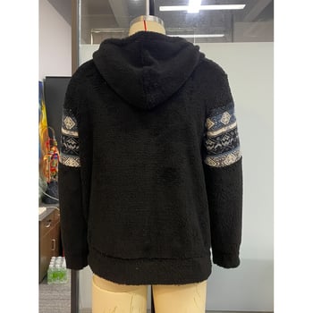 Мъжки суитшърт с качулка – етнически стил, джоб, 100% полиестер, лека еластичност, подходящ за четири сезона