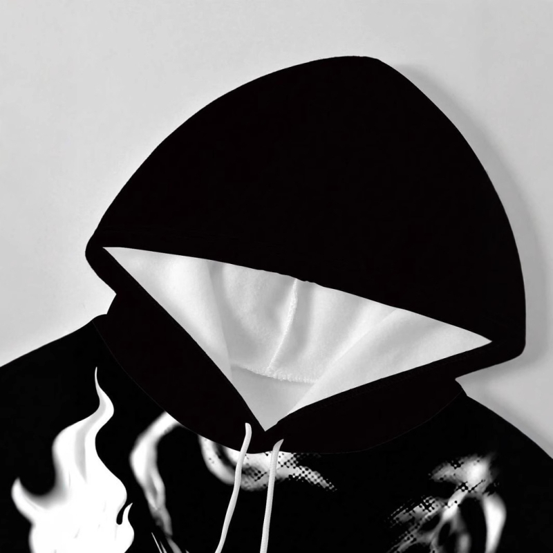 Vīriešu kapucēts džemperis ar 3D digitālo druku, rāvējslēdzējs, 95% poliesters, patch kabata, piemērots pavasarim un rudenim.