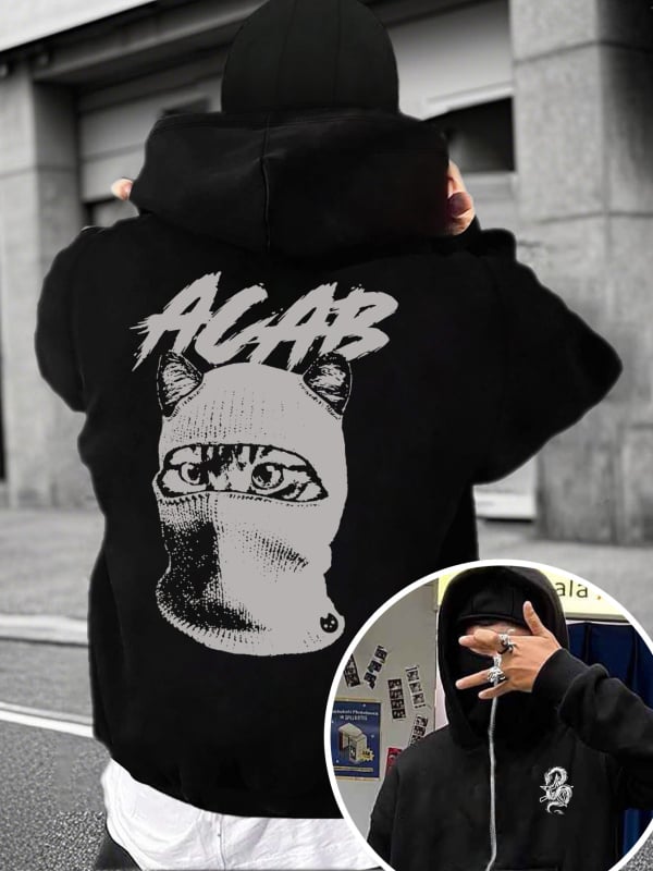 Hanorac bărbați, stil stradal de iarnă, poliester Milk Silk, 180–250 g, cu glugă