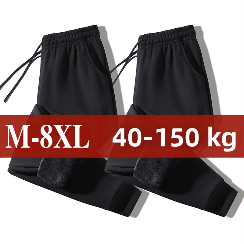 Ανδρικά παντελόνια για τον χειμώνα από πολυεστέρα, χαλαρή γραμμή