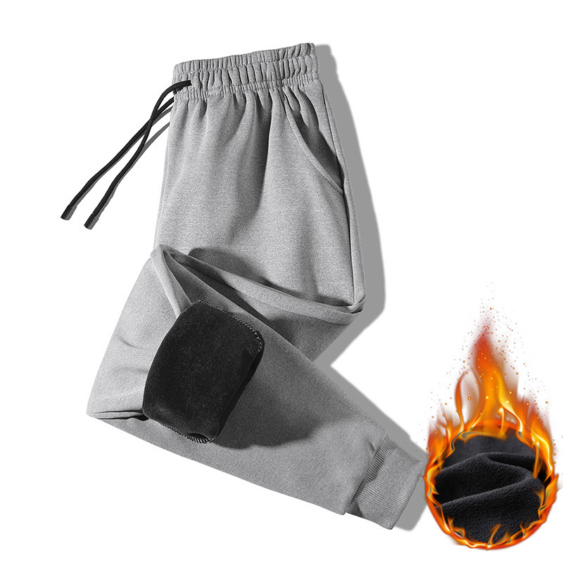 Ανδρικά παντελόνια για τον χειμώνα από πολυεστέρα, χαλαρή γραμμή