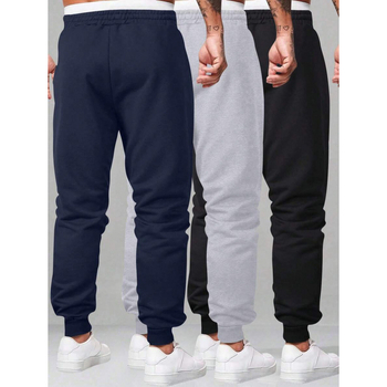 Ανδρικά χαλαρά αθλητικά παντελόνια με τσέπη, μήκος 9/10, χαλαρή γραμμή, ύφασμα CVC, ρετρό στυλ