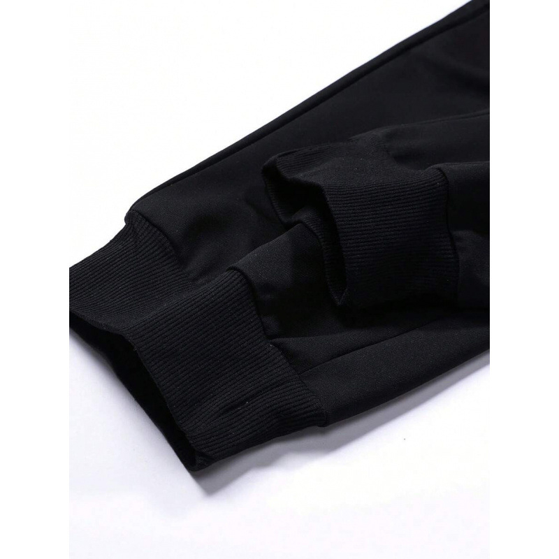 Vyrinės kasdienės sportinės kelnės su kišene, 9/10 ilgio, laisvas kirpimas, CVC audinys, retro stilius