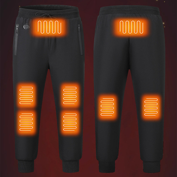 Unisex elektriskās apkures bikses ar 8 zonu apkuri un gudru temperatūras kontroli, uzlādei, materiāls – trušu kažokāda (8 zonu apkure; gudra temperatūras kontrole; uzlāde)