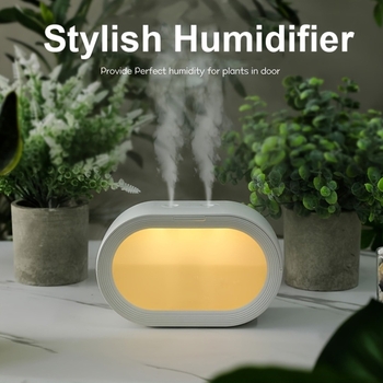 Umidificator de aer compact pentru casă, cu două ieșiri de ceață, funcționare silențioasă, utilizare pe birou, aromaterapie, acoperire până la 20 m²