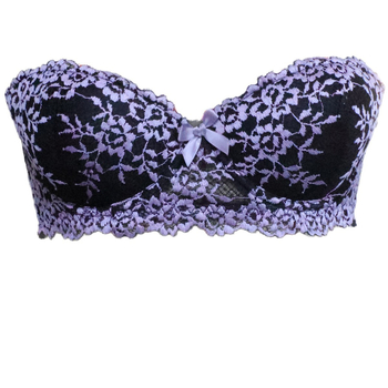 Γυναικείο σουτιέν με κέντημα λουλουδιών, λεπτή επένδυση, αποσπώμενες τιράντες, κύπελλα 3/4, λεπτά μορφοποιημένα κύπελλα, πίσω κούμπωμα με διπλό σειρα