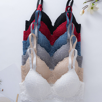 Γυναικείo δαντελένιο σουτιέν με underwire, μη αποσπώμενες λεπτές διαμορφωμένες cups, νάιλον ύφασμα, πλήρες κάλυμμα, διαπνοή
