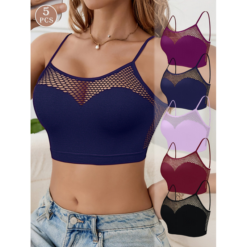 Be petnešių komplektas — trikampio formos kaušeliai, vidutiniškai formuoti kaušeliai, 100% akrilas