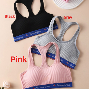 Σετ γυναικείων σουτιέν και εσωρούχων από βαμβάκι, με πλήρη κύπελλα, με μεσαίου σχήματος κύπελλα, χωρίς γαντζάκια, ιμάντες τύπου Υ, διαπνοή και απορρόφηση ιδρώτα