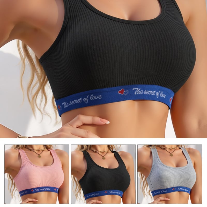 Σετ γυναικείων σουτιέν και εσωρούχων από βαμβάκι, με πλήρη κύπελλα, με μεσαίου σχήματος κύπελλα, χωρίς γαντζάκια, ιμάντες τύπου Υ, διαπνοή και απορρόφηση ιδρώτα