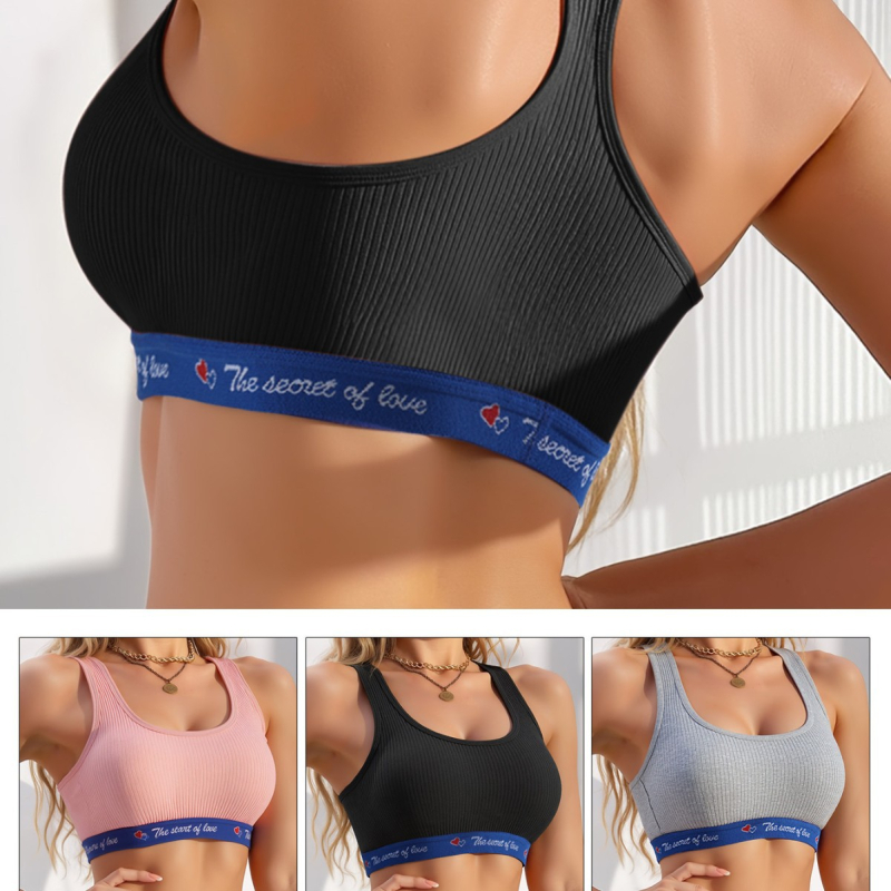 Σετ γυναικείων σουτιέν και εσωρούχων από βαμβάκι, με πλήρη κύπελλα, με μεσαίου σχήματος κύπελλα, χωρίς γαντζάκια, ιμάντες τύπου Υ, διαπνοή και απορρόφηση ιδρώτα