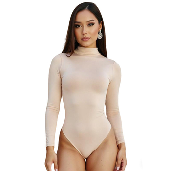 Σετ μπούντι για οικιακή χρήση: λαιμός με μεσαίο ύψος, μακριές μανίκες, κοντό παντελόνι, πολυεστέρας, μεσαίας πυκνότητας