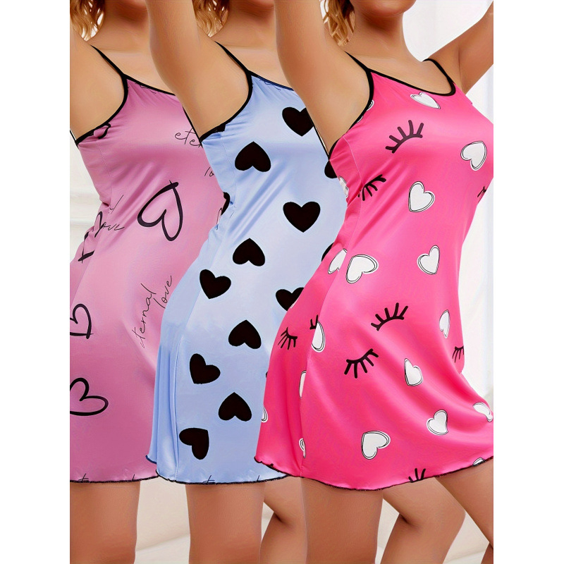 Miego suknelė iš Sea Island Silk su širdies formos gėlių spaudu, permatomas pastoralinio stiliaus, apvalus kaklo su volano apdaila, itin plonas audinys