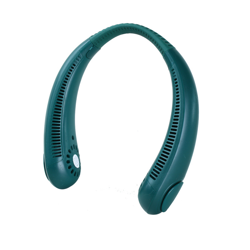 Безлопестен вентилатор за врата – USB презареждаем, вградена 1000–1200 mAh батерия, 3 скорости, естествен вятър, шум под 36 dB