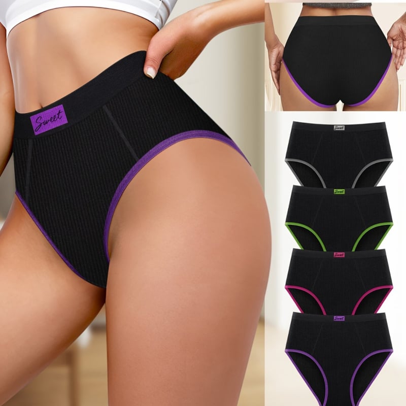 Chiloți femei triunghi, talie înaltă, ridicare fesă, control abdomen, fără cusături, nailon/spandex