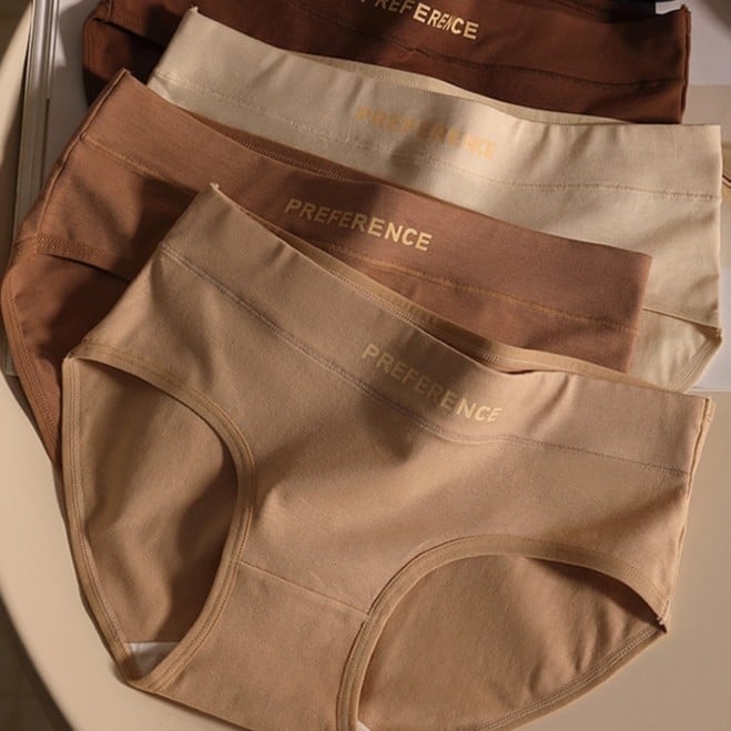 Sieviešu kokvilnas apakšveļa, elpojoša, ātri žūst, adīts audums, vidējā josta, 95% kokvilnas