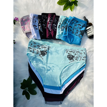 Γυναικείο εσώρουχο με 3D μοτίβο, χαμηλή μέση, φλις εξωτερικό ύφασμα, 100% πολυεστέρας