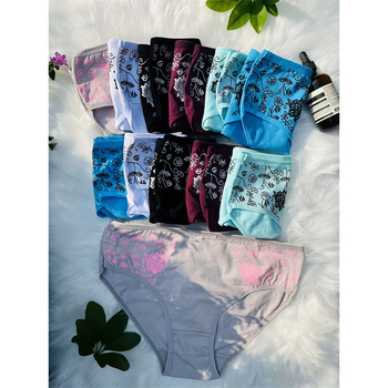 Γυναικείο εσώρουχο με 3D μοτίβο, χαμηλή μέση, φλις εξωτερικό ύφασμα, 100% πολυεστέρας