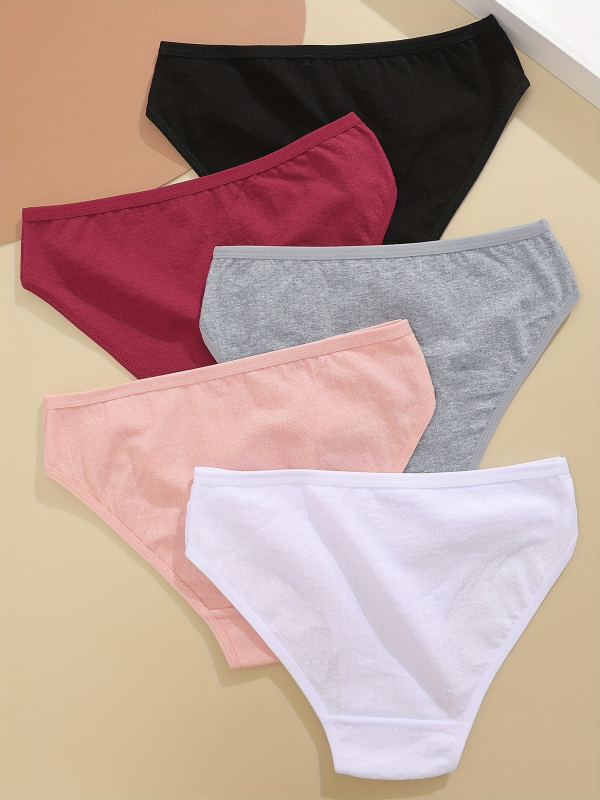 5 gab. sieviešu zemā vidukļa biksītes, elpojošas un ādai draudzīgas – Mercerizēta kokvilna 95% / elastāns 5%