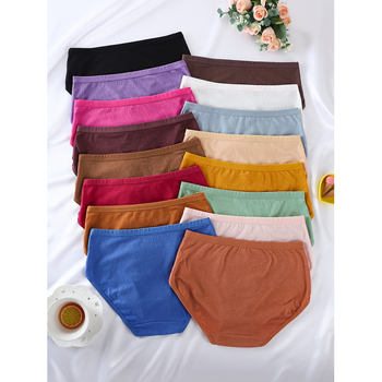 Εσώρουχο με χαμηλή μέση, 100% πολυεστέρας, επένδυση από ίνες μπαμπού 100%, μονόχρωμο σχέδιο, ενήλικες