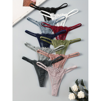 Γυναικεία εσώρουχα με χαμηλή μέση, 3D μοτίβο, 100% πολυεστέρας, επένδυση από ίνες μπαμπού