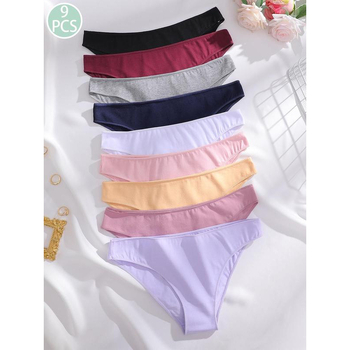 Lenjerie intimă pentru femei cu talie joasă, 100% poliester, căptușeală din fibre de bambus, respirabil, model zk1731217824570904721