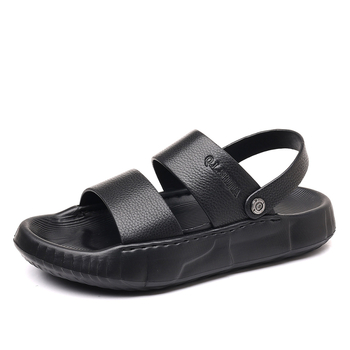 Sandale pentru bărbați cu partea superioară din piele de vițel, talpă din spumă, respirante, impermeabile și antiderapante.