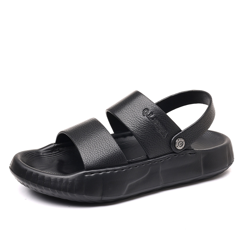 Sandale pentru bărbați cu partea superioară din piele de vițel, talpă din spumă, respirante, impermeabile și antiderapante.