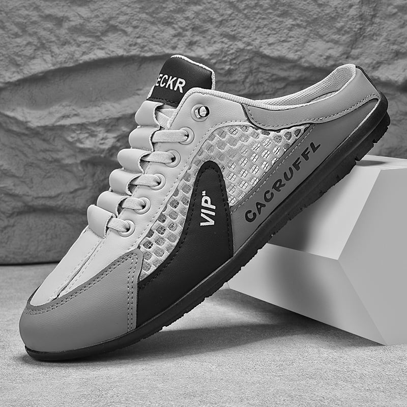 Pantofi de apă pentru bărbați - partea superioară respirabilă din materiale mixte, căptușeală din blană de iepure, talpă PVC, închidere cu cataramă rotativă, anti-odor