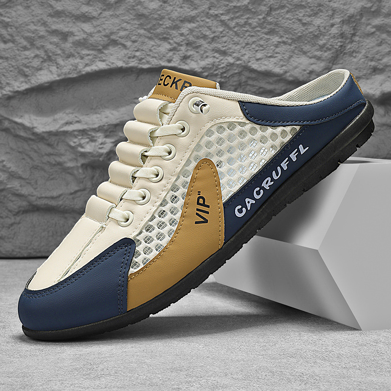 Pantofi de apă pentru bărbați - partea superioară respirabilă din materiale mixte, căptușeală din blană de iepure, talpă PVC, închidere cu cataramă rotativă, anti-odor