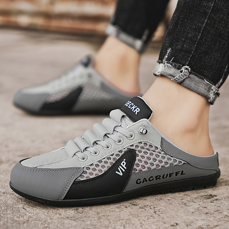 Pantofi de apă pentru bărbați - partea superioară respirabilă din materiale mixte, căptușeală din blană de iepure, talpă PVC, închidere cu cataramă rotativă, anti-odor