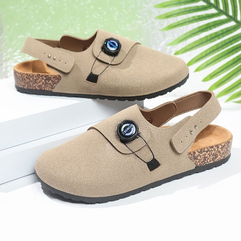 Sandale pentru bărbați în stil Birkenstock - partea superioară din nubuk de vițel, talpă EVA, slip-on, vara 2025