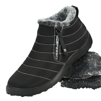 Χειμερινές μποτάκια χιονιού, casual στυλ, επάνω μέρος από βαμβάκι, σόλα PU, αντιολισθητική εξωτερική σόλα