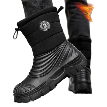 Manjiang Red Χειμερινά μποτάκια χιονιού με επένδυση φλίς, PU επάνω μέρος, αντιολισθητική σόλα από καουτσούκ, εθνοτικό στυλ