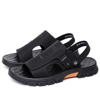 Vyriniai sandalai su atviraisiais pirštais, viršus iš super pluošto, padas iš gumos, kasdieniam stiliui, 2025 m. pavasaris