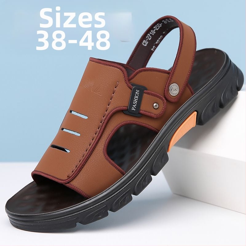 Vīriešu sandales ar atvērtiem pirkstiem, augšējais materiāls no superšķiedras, zole no gumijas, ikdienas stils, pavasaris 2025