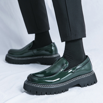 Ανδρικά casual δερμάτινα παπούτσια με PU επάνω μέρος, σόλα από καουτσούκ, χαμηλό προφίλ, αναπνέοντα