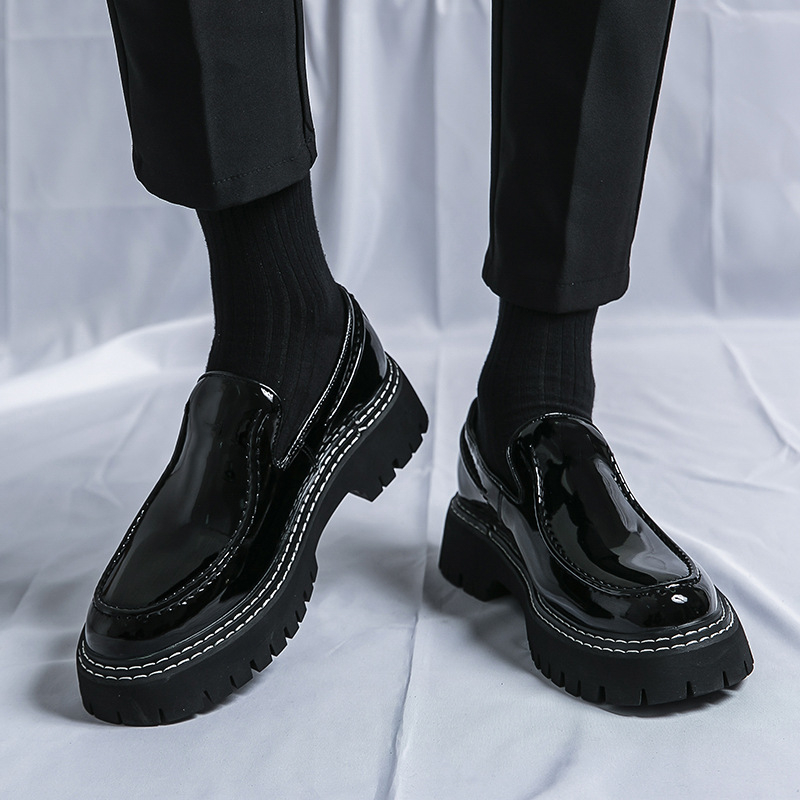 Vīriešu ikdienas ādas kurpes ar PU augšdaļu, gumijas zole, zemā profila, elpojošas