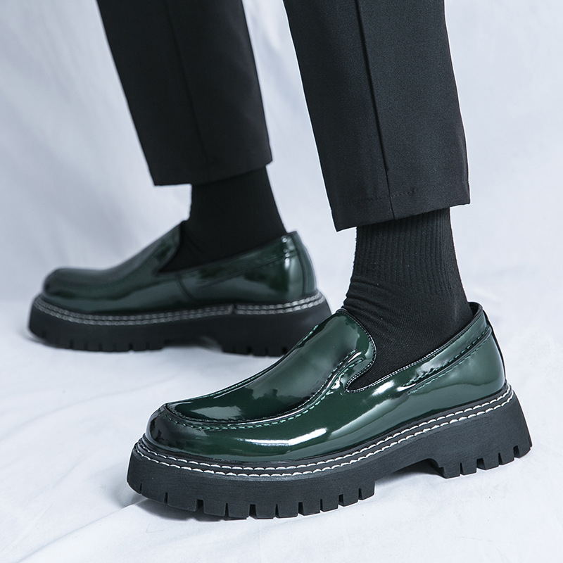 Vīriešu ikdienas ādas kurpes ar PU augšdaļu, gumijas zole, zemā profila, elpojošas