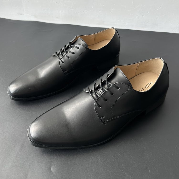 Vīriešu ādas kurpes, britu stila, kvadrātveida purns, šņorēm, PU augšdaļa