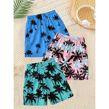 Παιδικά χαλαρά παντελόνια με τύπωμα από πολυεστέρα, ελαφρά ελαστικό ύφασμα, μήκος 3/4, καλοκαίρι, για παιδιά 8+ ετών