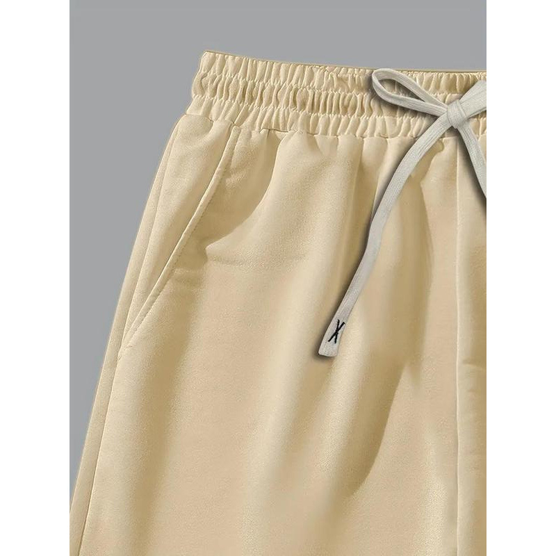 Pantaloni scurți de pijama cu imprimeu ursuleț, din nailon, respirabili și comozi pentru primăvară.