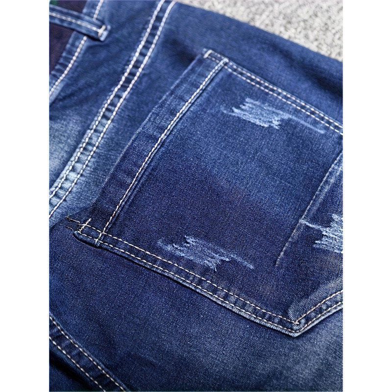 Jeansi, croiala libera, drepti, talie dubla, captusite cu fleece, tesatura cu elasticitate inalta