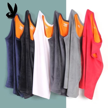 Ανδρικό θερμικό γιλέκο με φλίς, παχιά ύφανση, βασικό στρώμα, χωρίς μανίκια, στρογγυλός λαιμός