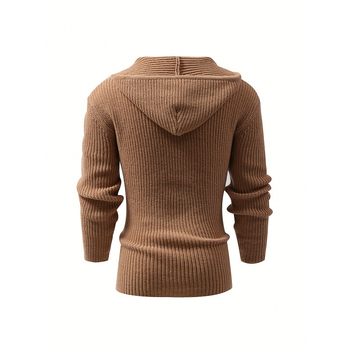 Ρετρό φούτερ με κουκούλα - στενή γραμμή - 3/4 μανίκια - φλις επένδυση - 100% πολυεστέρας