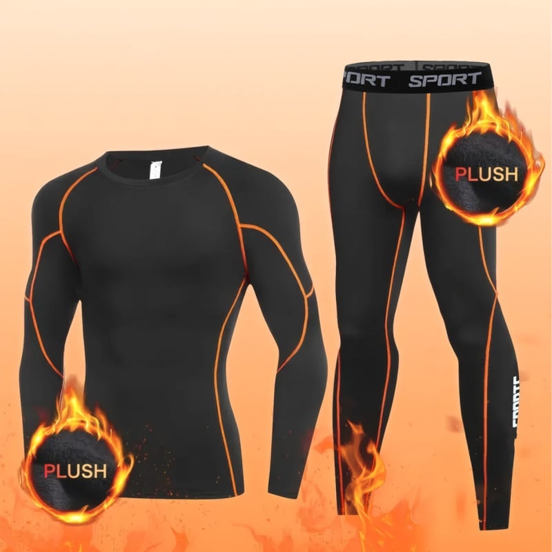 Ανδρικό θερμικό εσώρουχο με εσωτερικό φλίς, ύφασμα Milk Silk, 251–300 g/m², στρογγυλός λαιμός, μακρυμάνικο πάνω μέρος και μακριά παντελόνια, διατήρηση θερμότητας