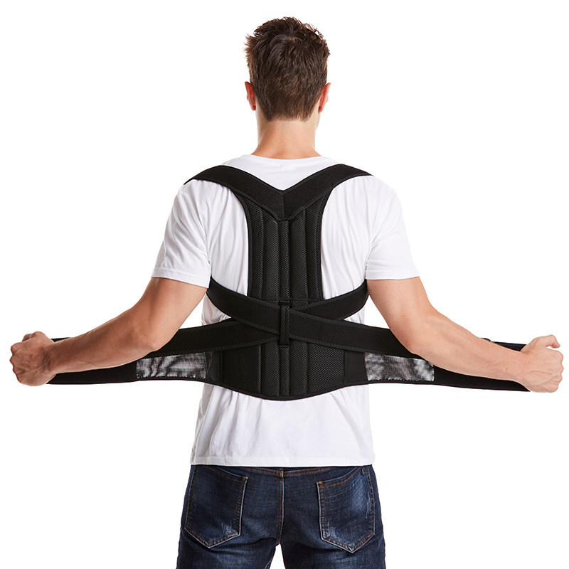 weslimt Пояс за корекция на кифоза и фиксация на гърба — раменен пояс, полиестерни влакна, за възрастни и деца, подходящ за бягане и фитнес