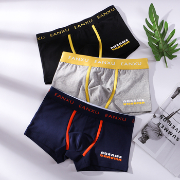 Ανδρικά βαμβακερά μποξέρ εσωρούχων, αναπνέοντα μεσαίας μέσης, 95% βαμβάκι, ύφασμα με πλέξη απλή, OEM παραμετροποίηση