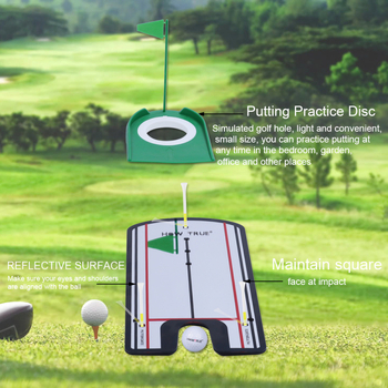 HOW TRUE Σετ Προπόνησης Γκολφ με Διορθωτή Θέσης και Χειριστή Πούττερ, Καθρέφτης Πούττερ, Πλάκα και Tee – Ακρυλικό