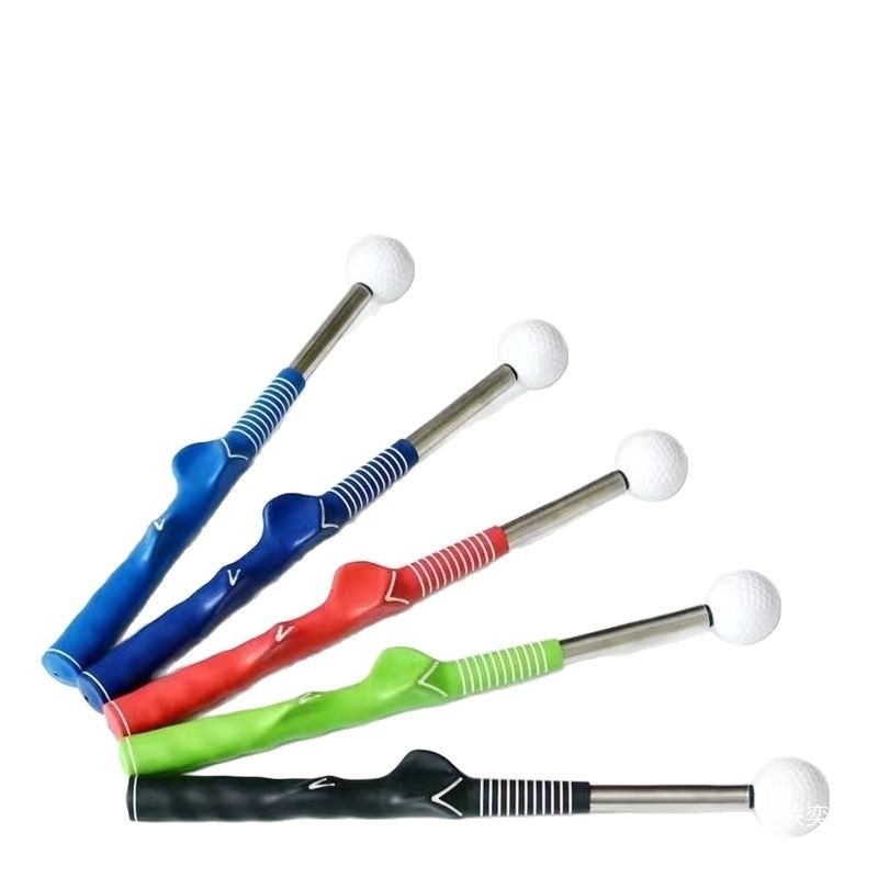 Antrenor de swing pentru golf cu telescop, mâner din cauciuc antiderapant, feedback sonor la swing și posibilitatea imprimării logo-ului